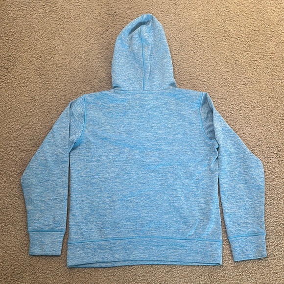 Under Armour Kids Hoodie Pullover Sweatshirt Athletic Youth Blue Orange Size L - Picture 2 of 5